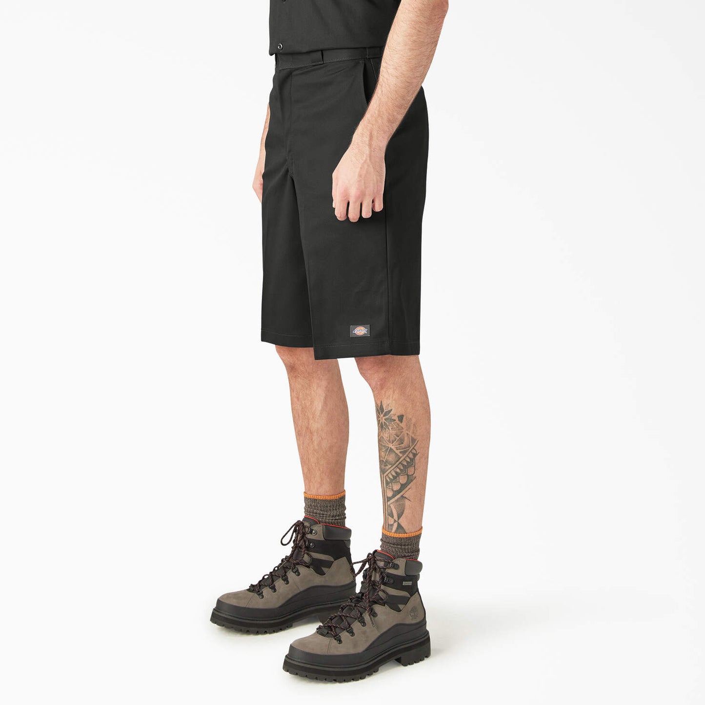 Loose Fit Flat Front Work Shorts, 13"