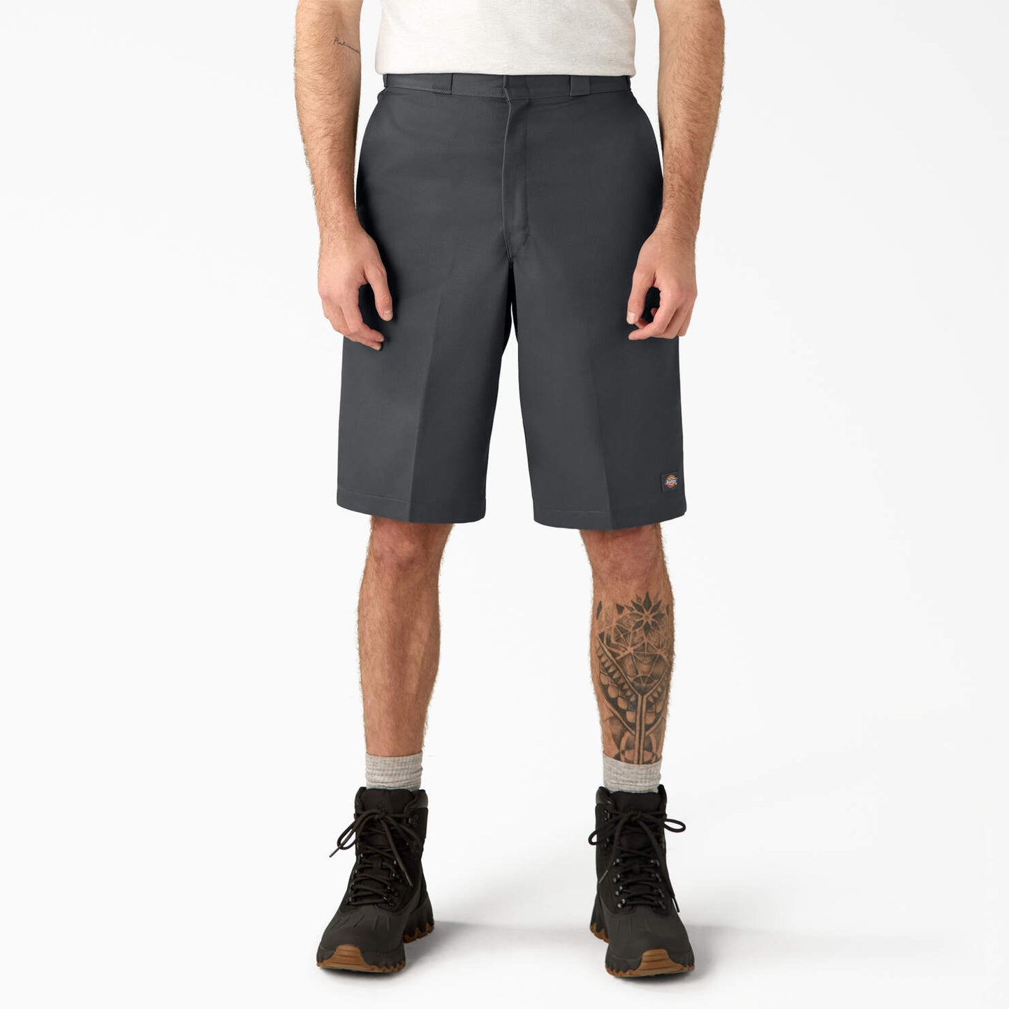 Loose Fit Flat Front Work Shorts, 13"